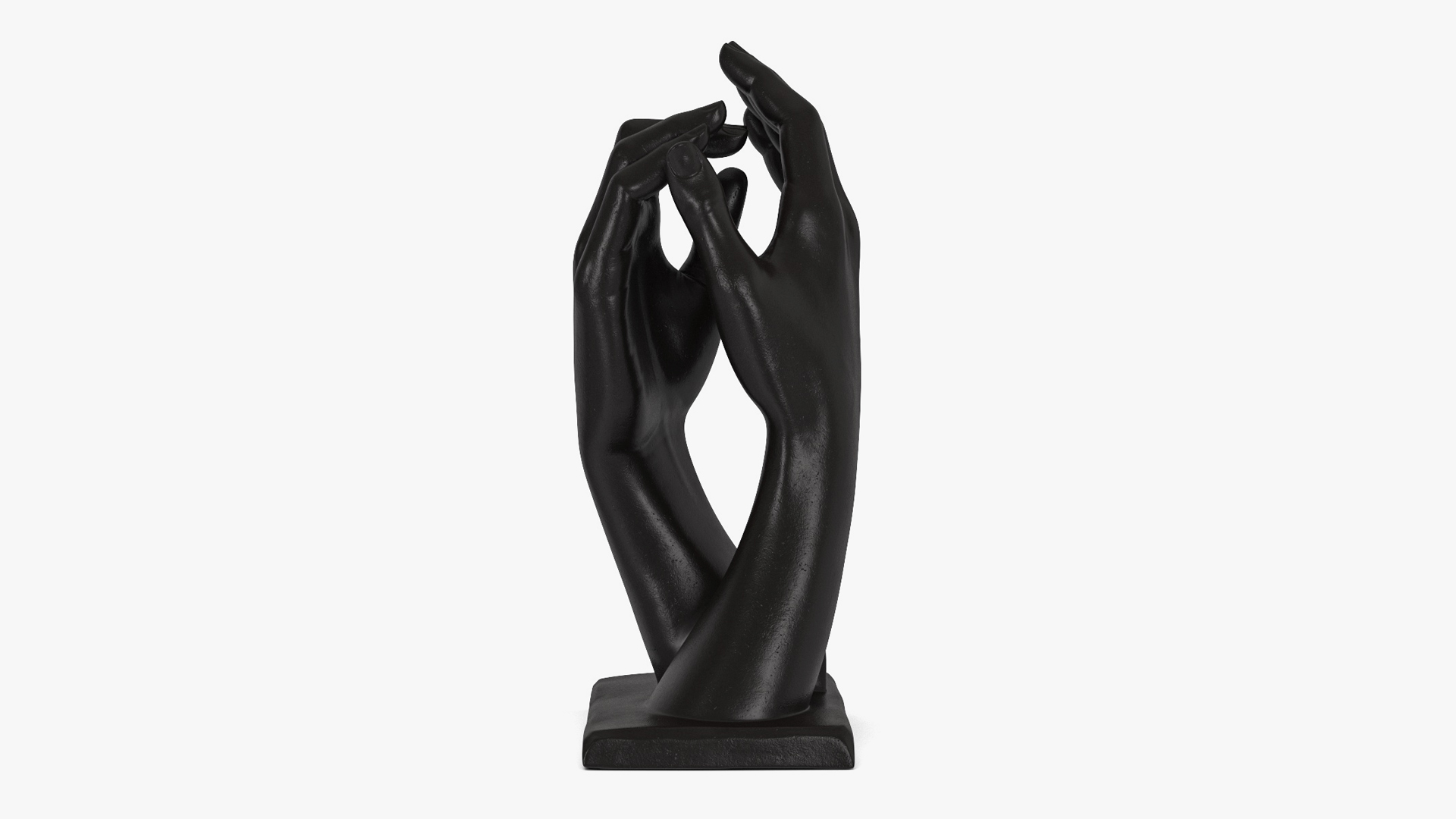 3D Hands Sculpture Black