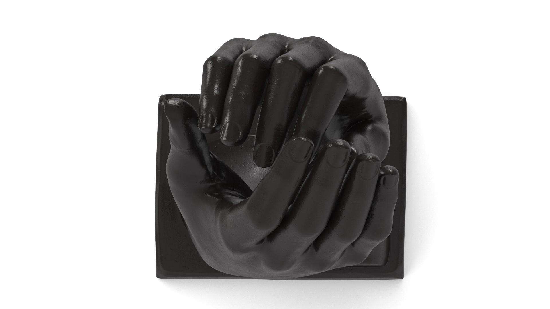 3D Hands Sculpture Black
