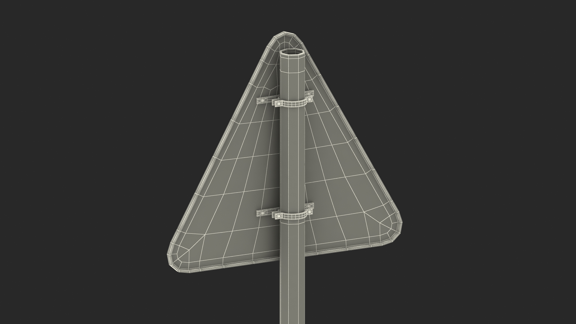 3D Road sign Slippery Road model