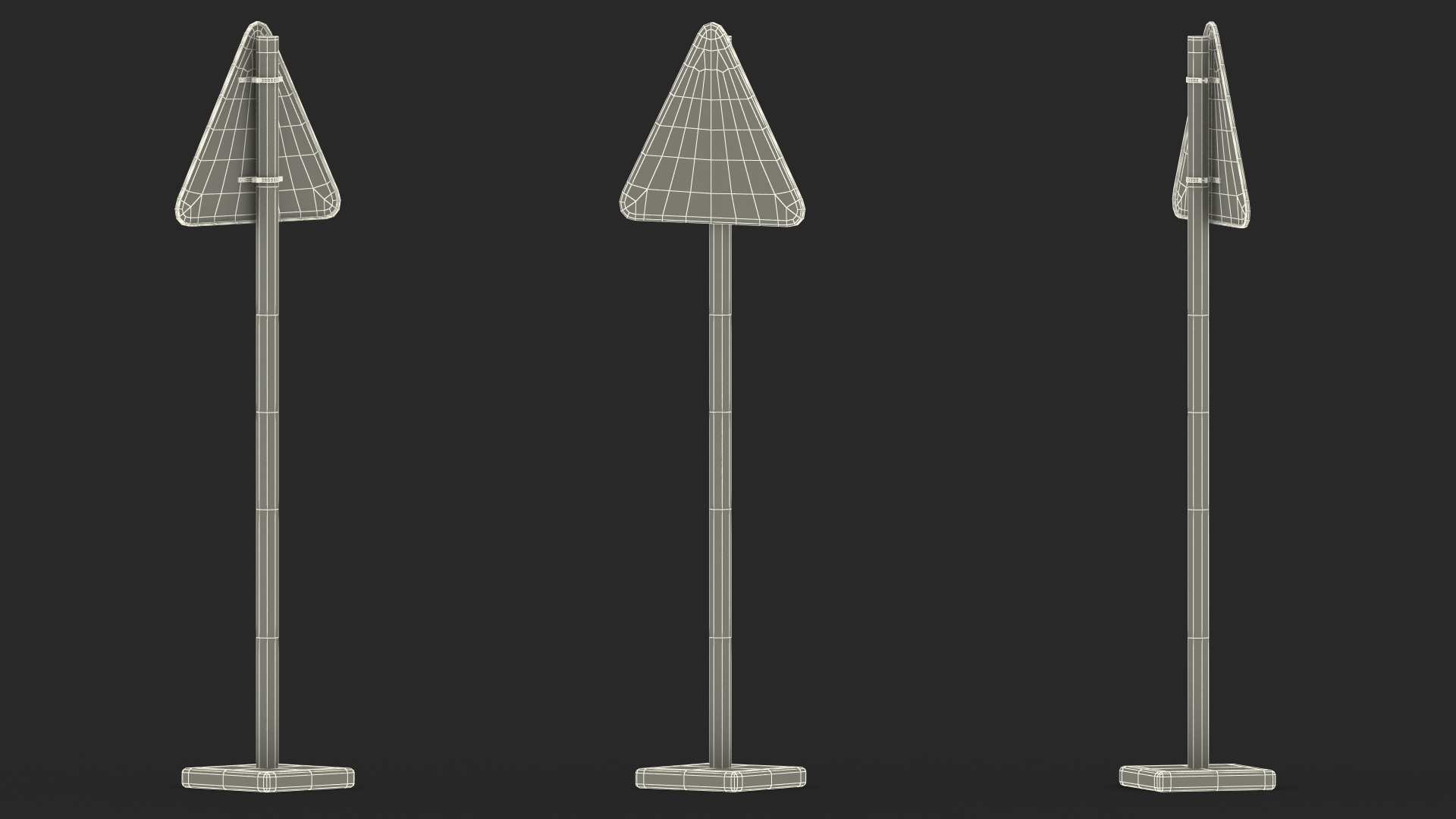 3D Road sign Slippery Road model