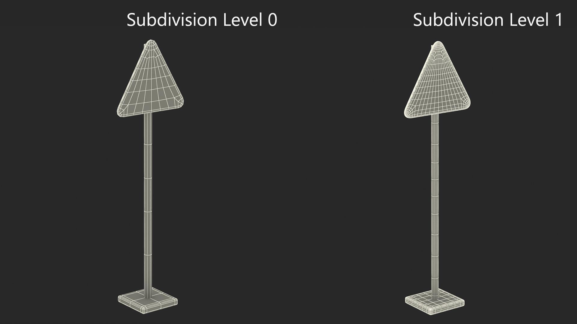 3D Road sign Slippery Road model