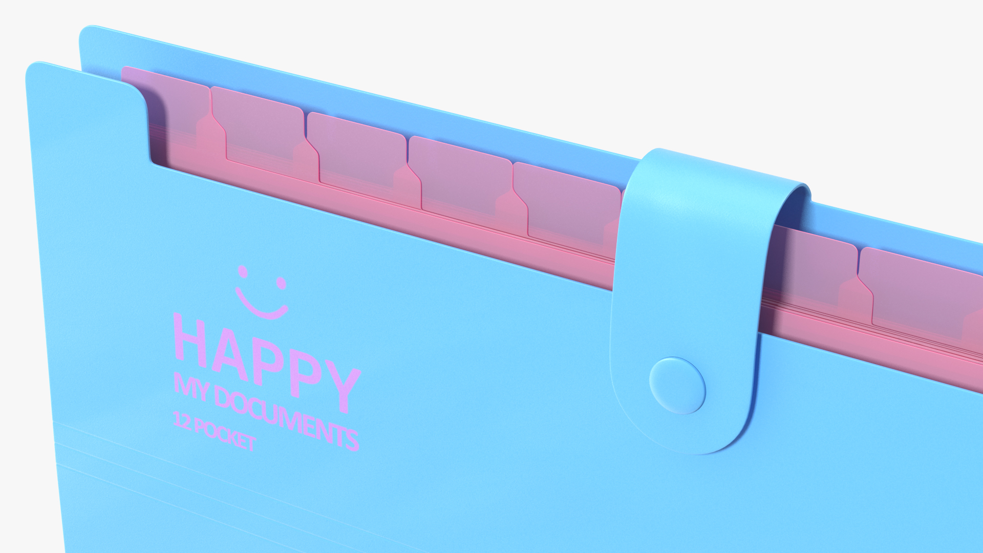 3D Plastic Expanding File Folder Closed Pink
