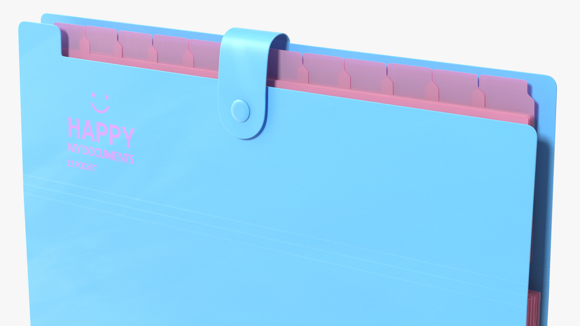 3D Plastic Expanding File Folder Closed Pink