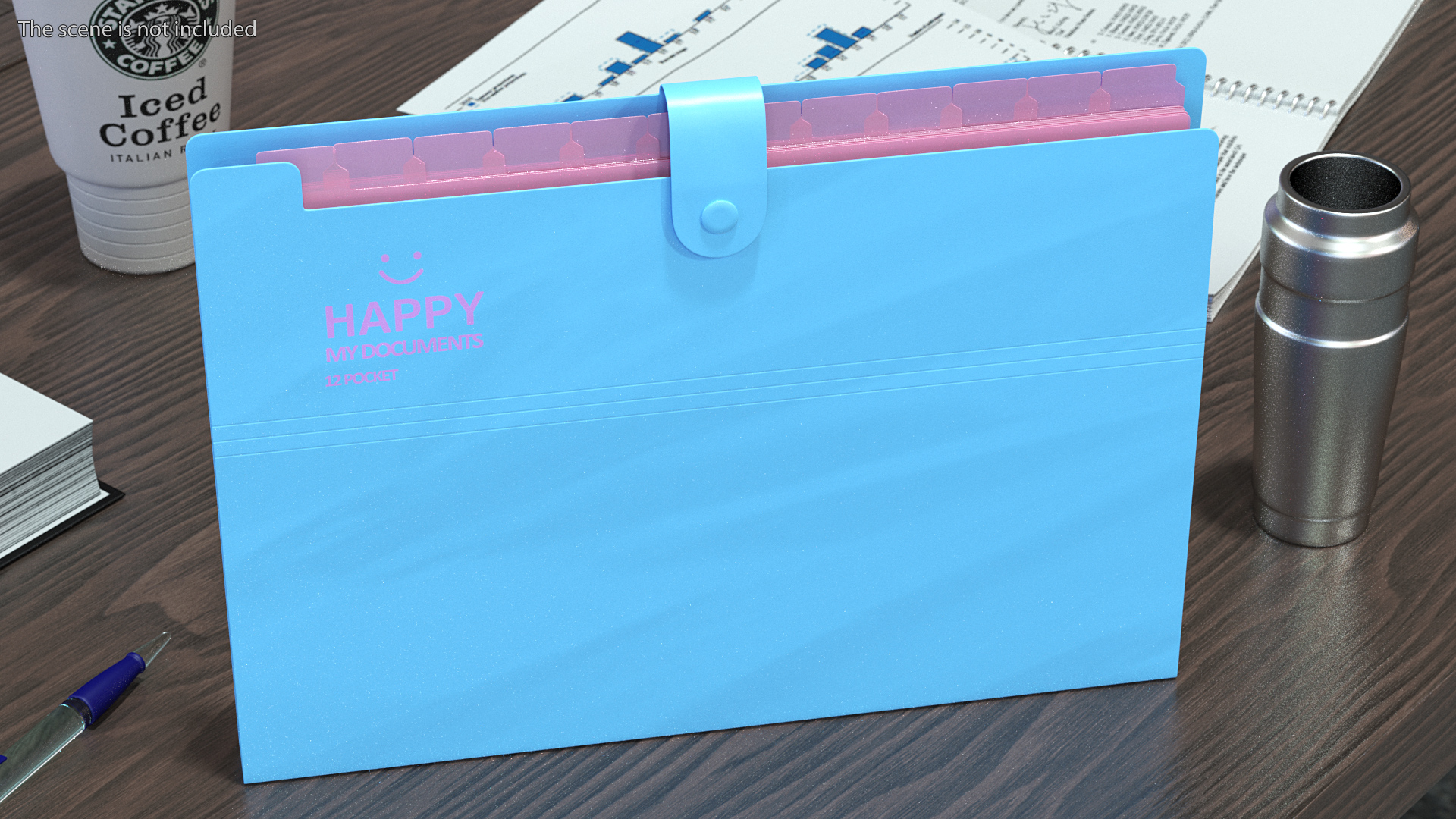 3D Plastic Expanding File Folder Closed Pink