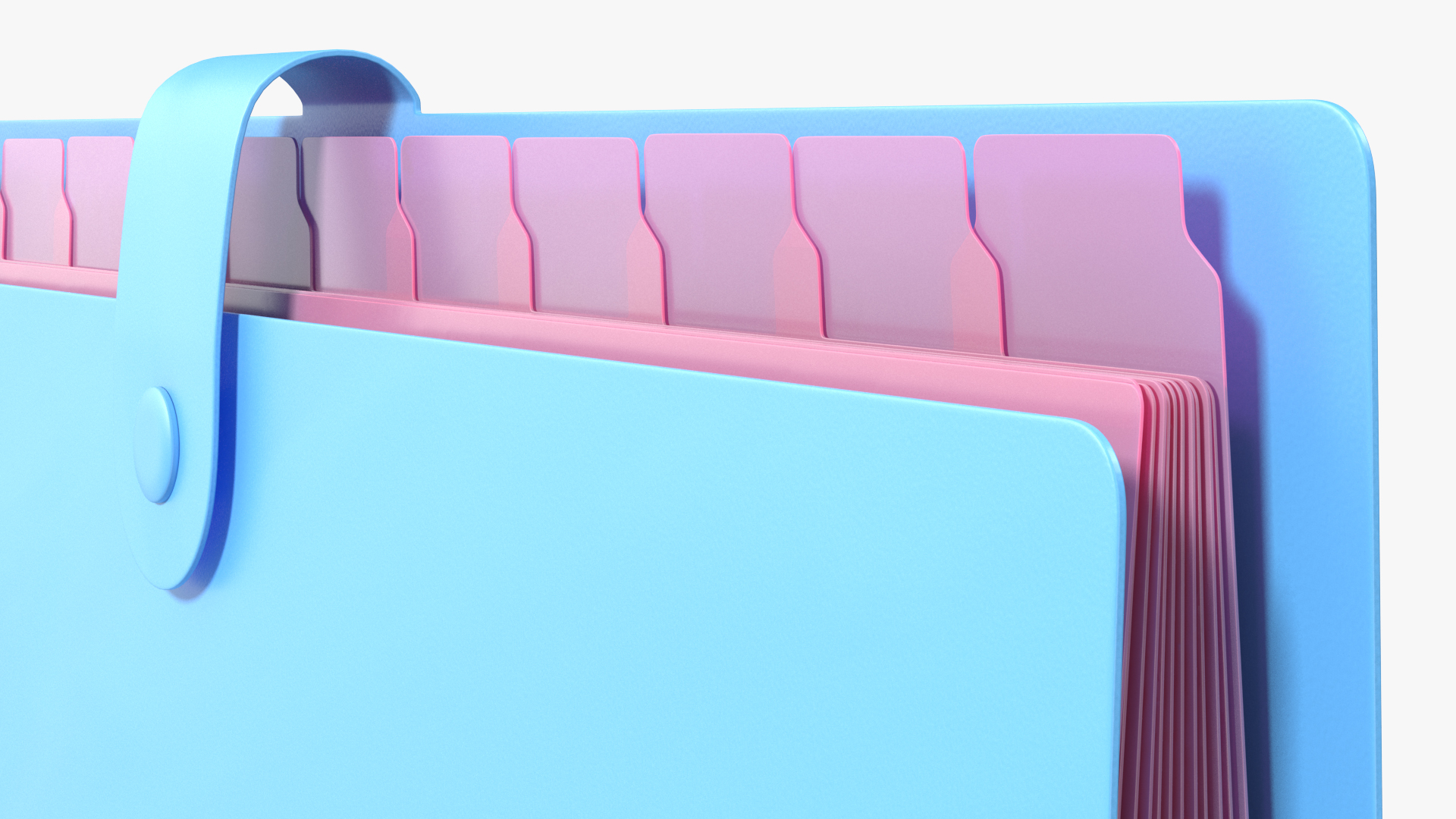 3D Plastic Expanding File Folder Closed Pink