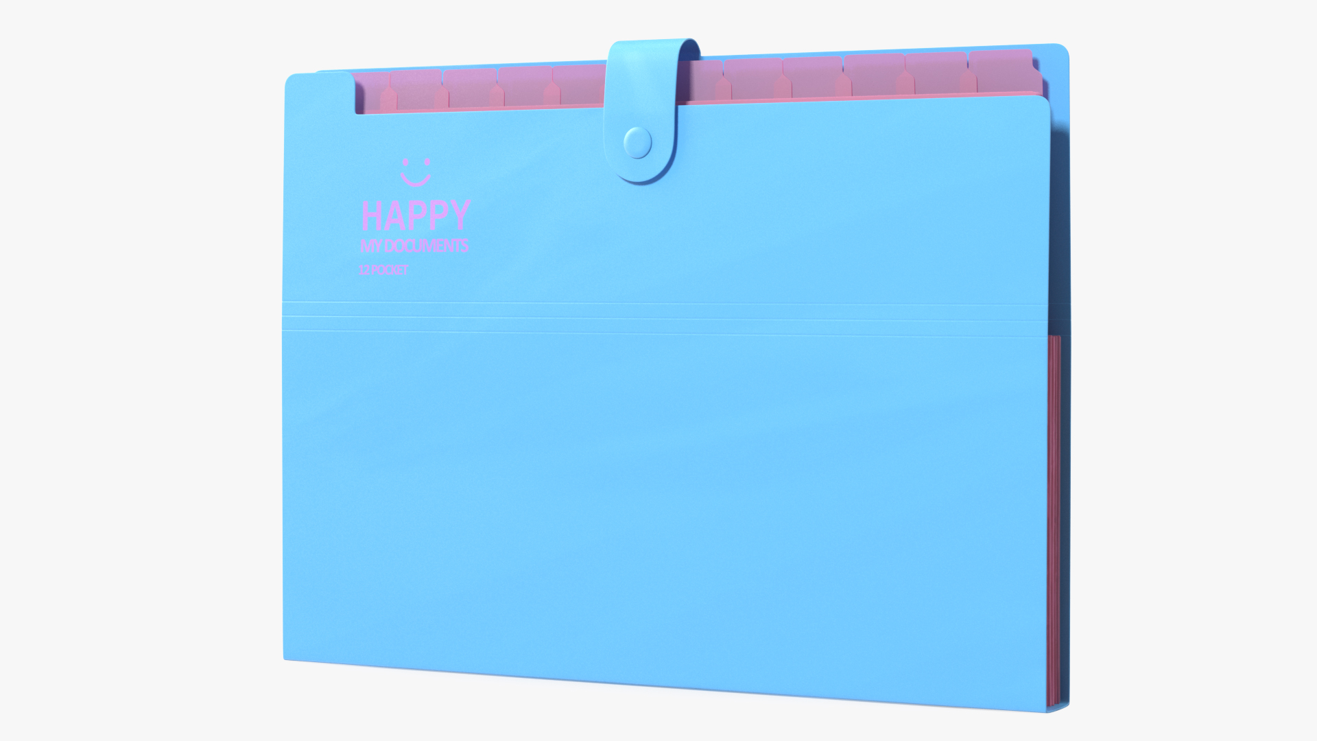 3D Plastic Expanding File Folder Closed Pink