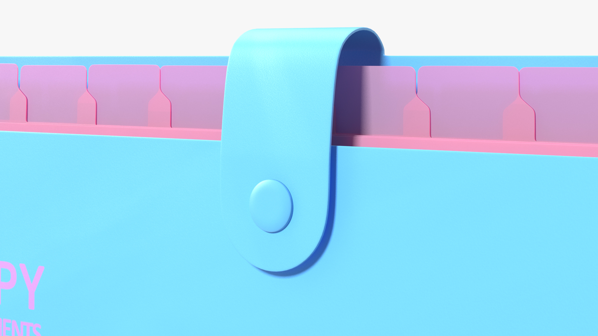 3D Plastic Expanding File Folder Closed Pink