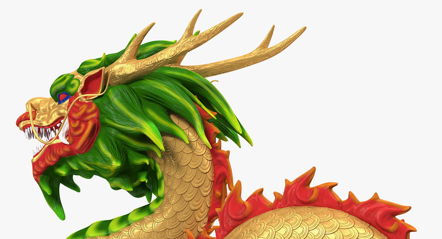 3D model Colorful Traditional Chinese Dragon