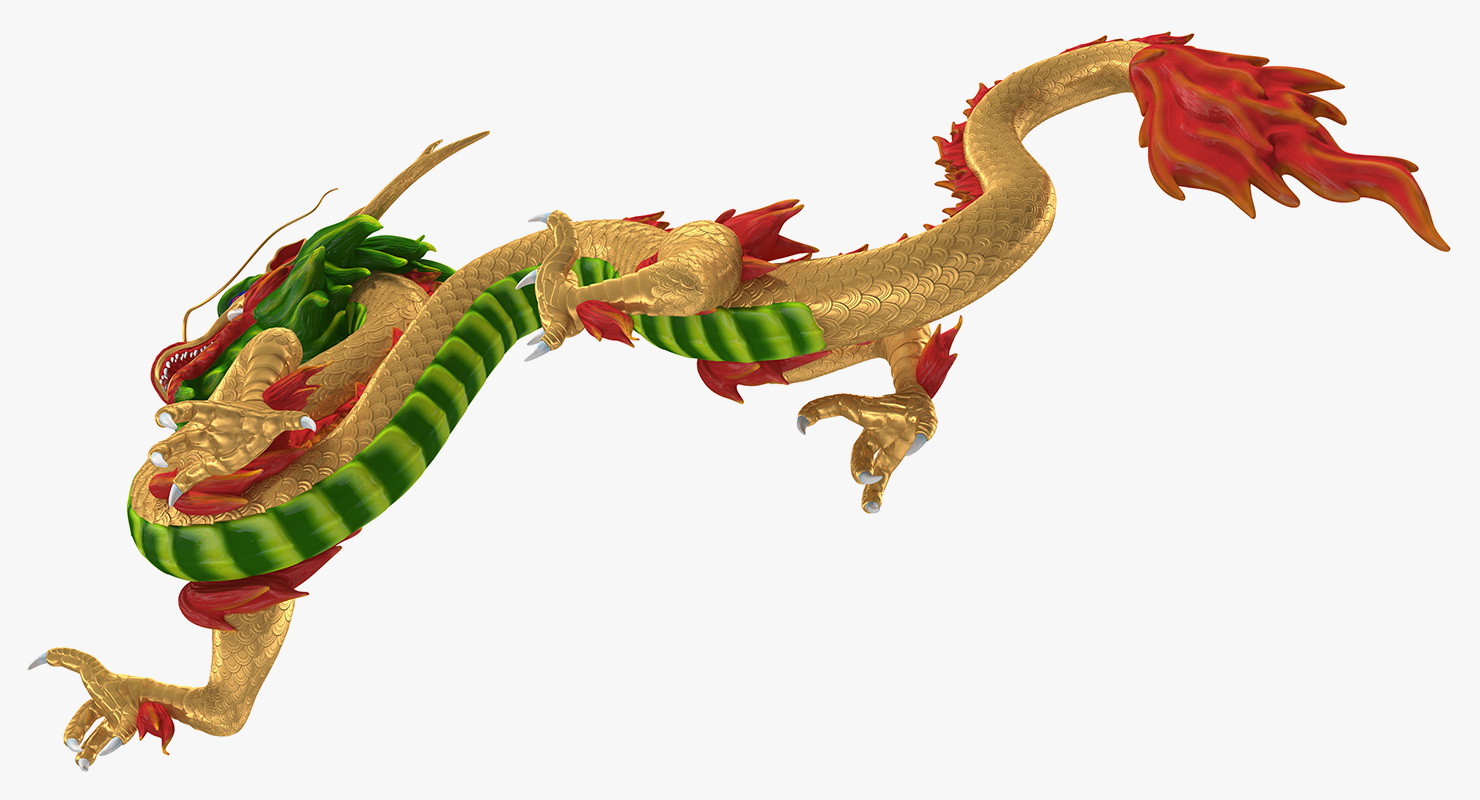 3D model Colorful Traditional Chinese Dragon