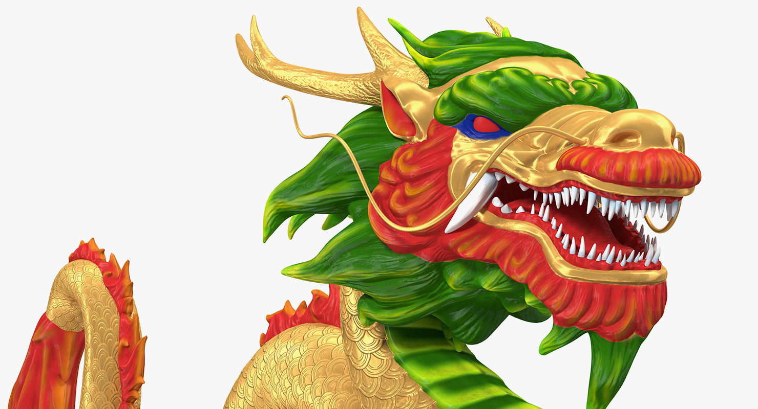 3D model Colorful Traditional Chinese Dragon