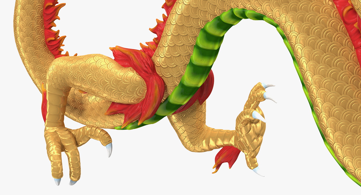 3D model Colorful Traditional Chinese Dragon