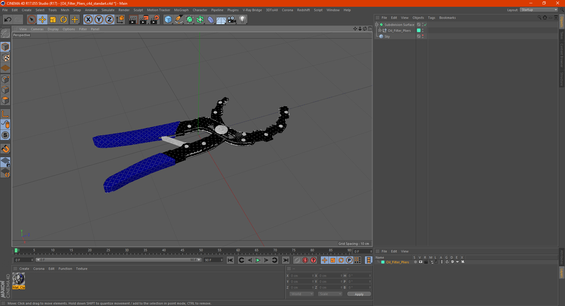 Oil Filter Pliers 3D