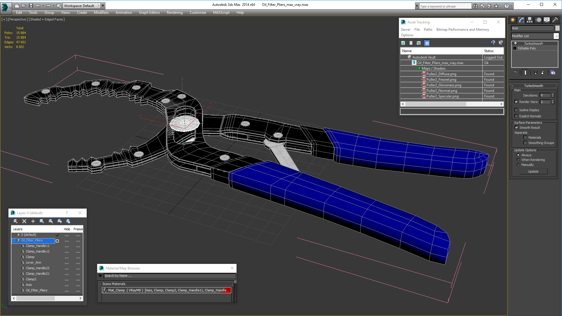 Oil Filter Pliers 3D