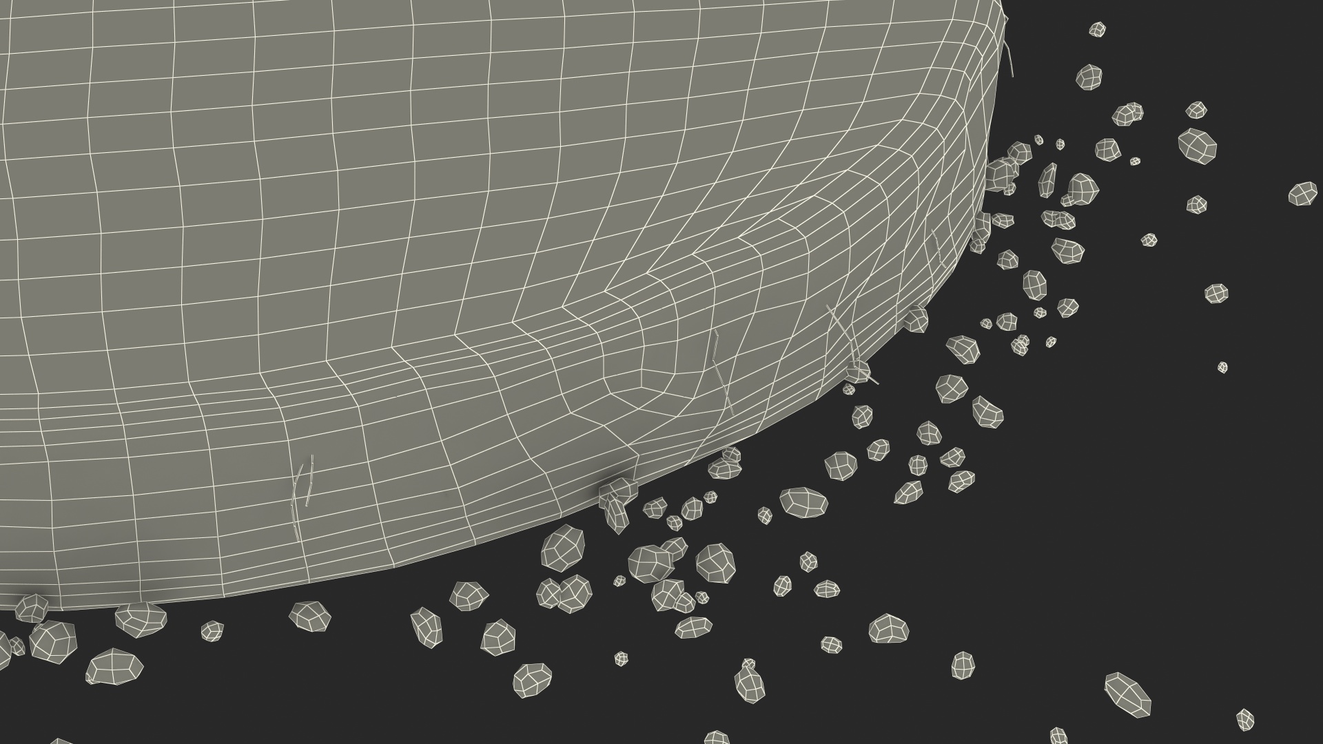 3D Round Soil Ground Cross Section