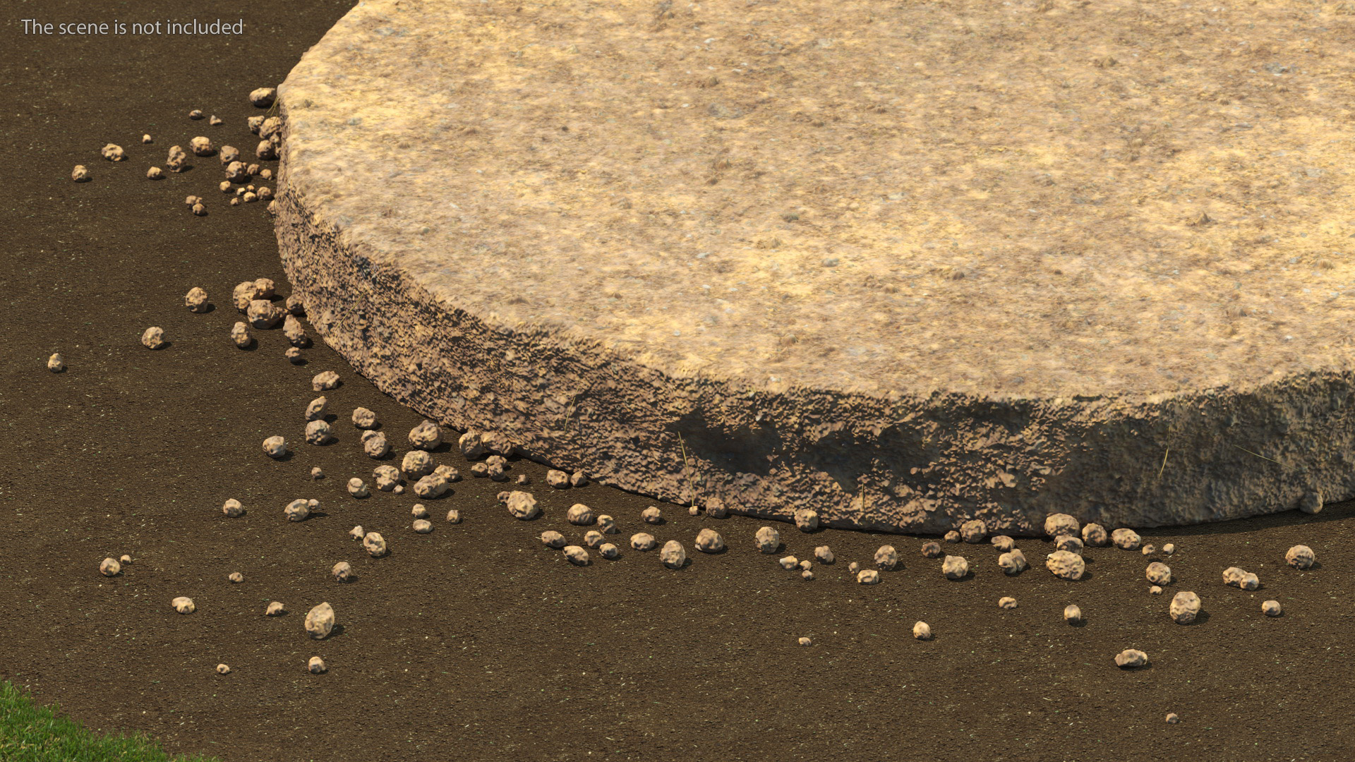 3D Round Soil Ground Cross Section