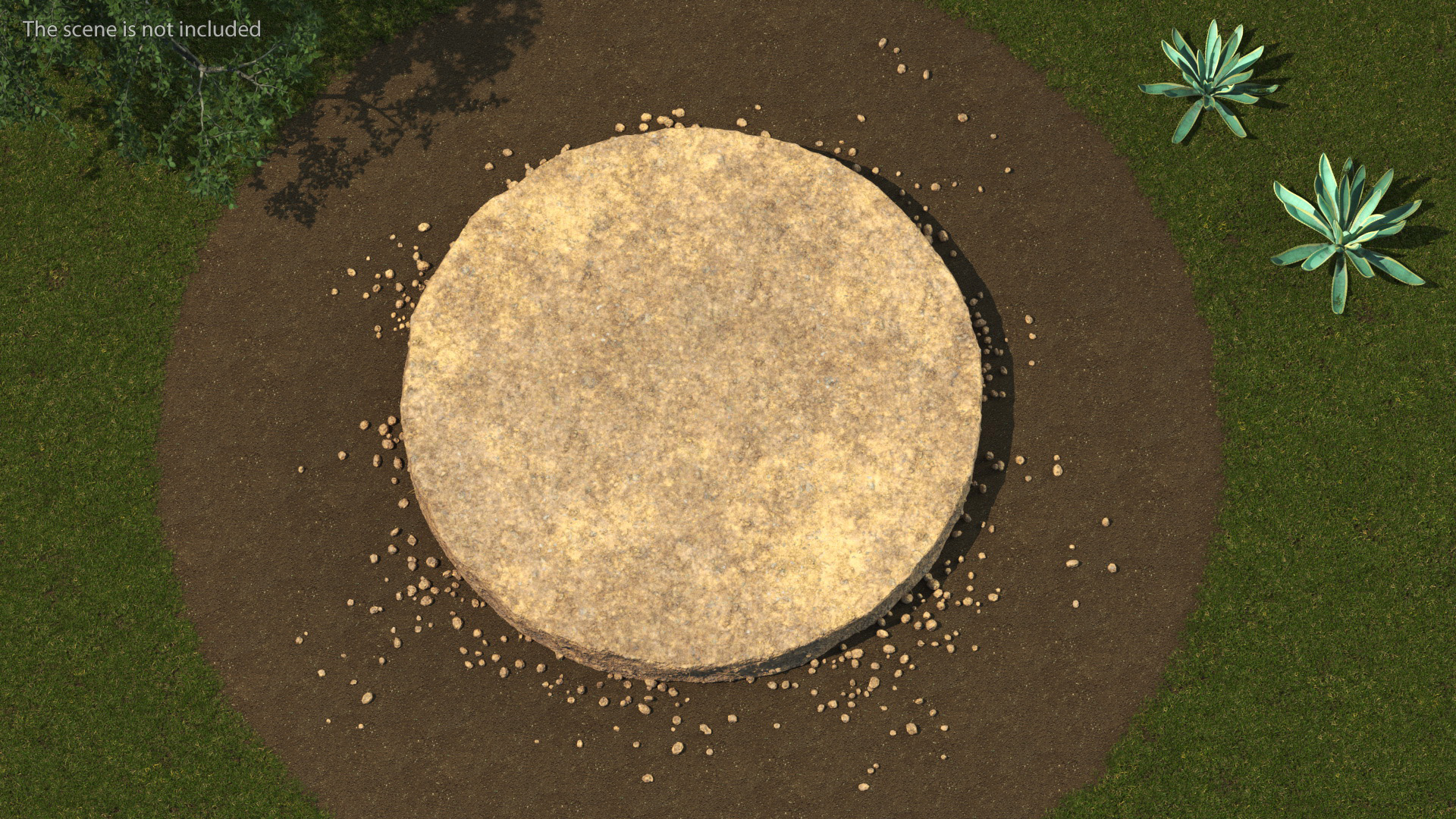 3D Round Soil Ground Cross Section