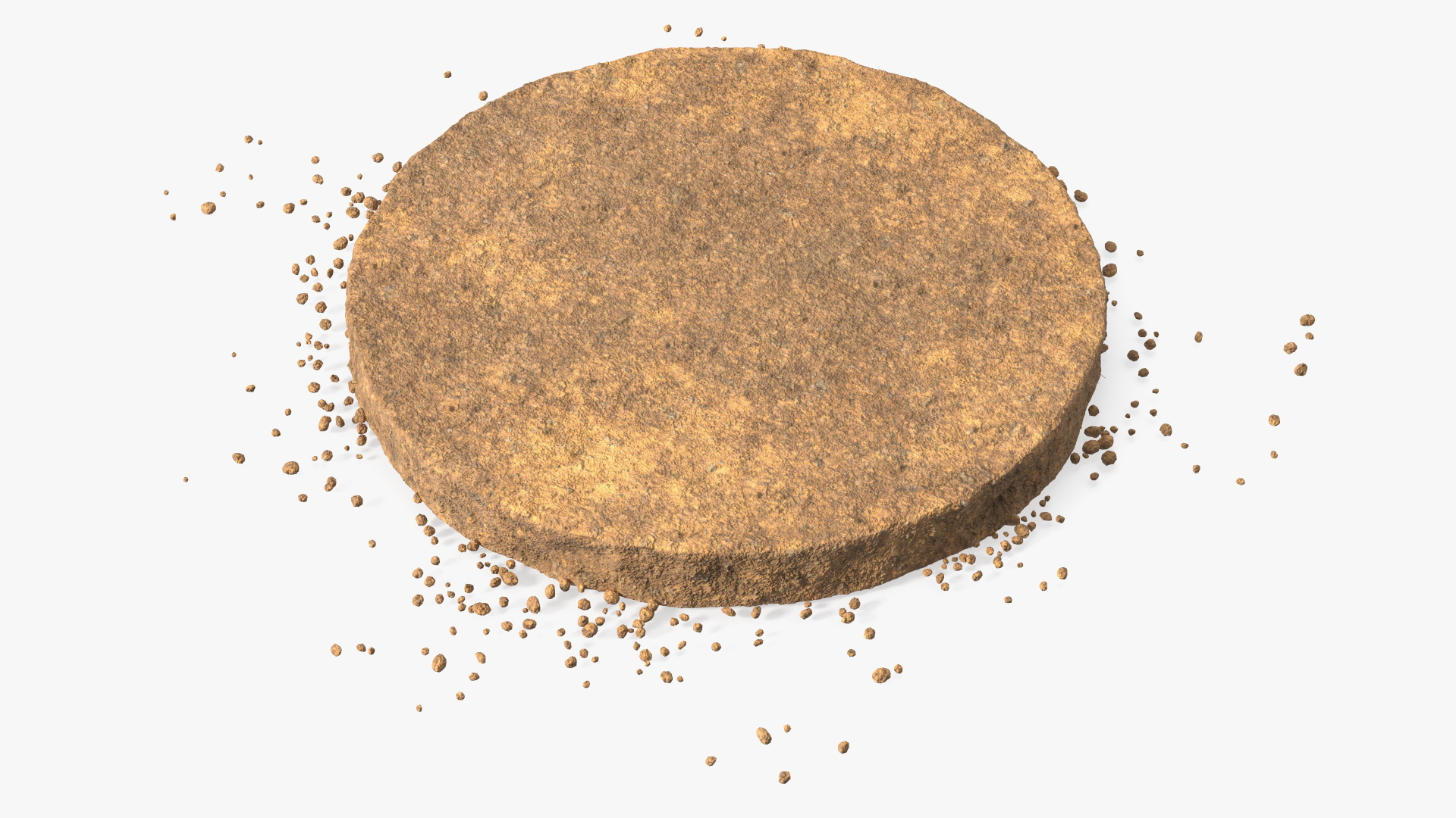 3D Round Soil Ground Cross Section