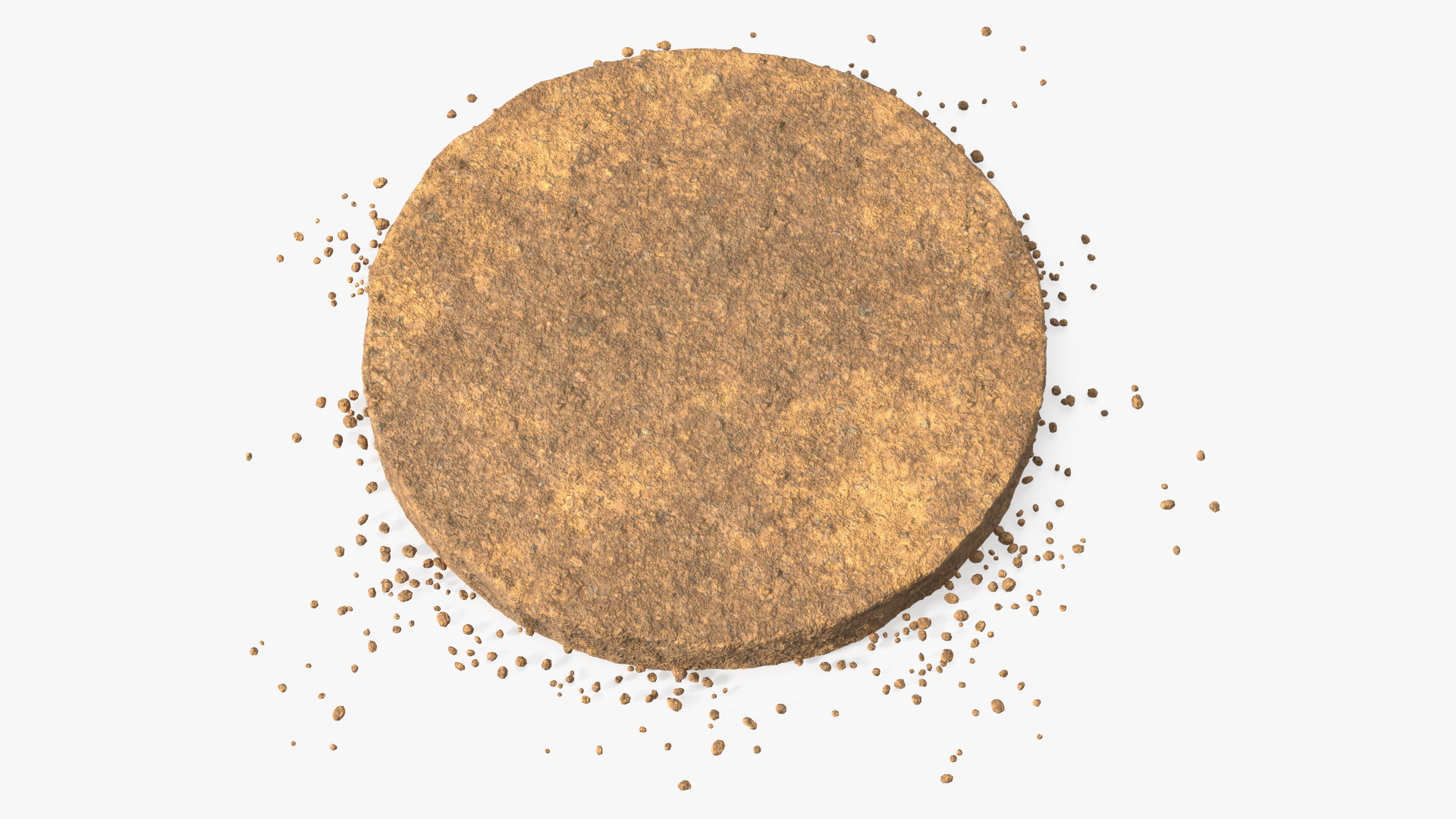 3D Round Soil Ground Cross Section