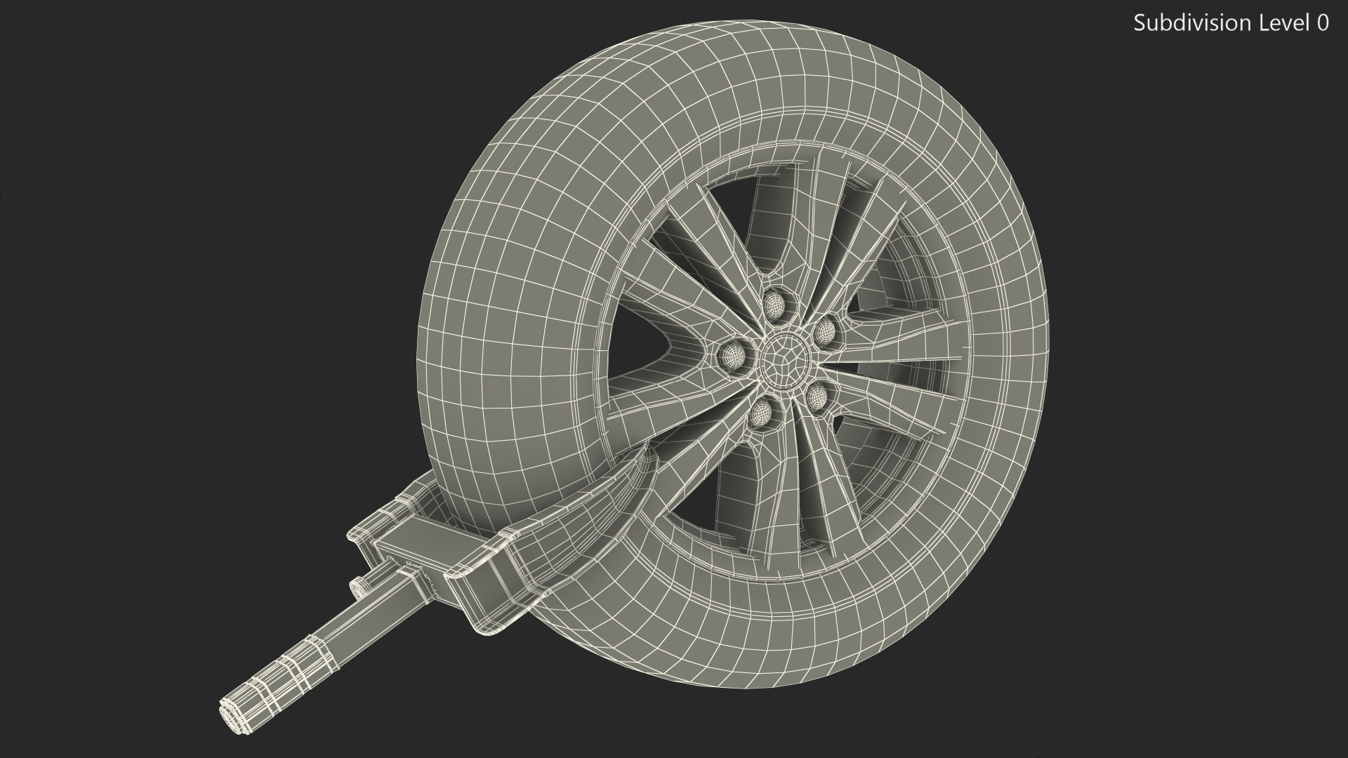 3D Anti Theft Tyre Parking Lock model