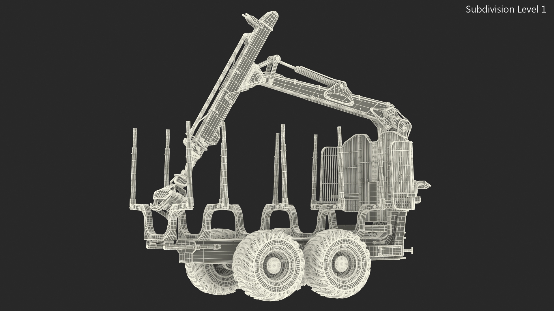 Log Loader Trailer Dirty 3D model