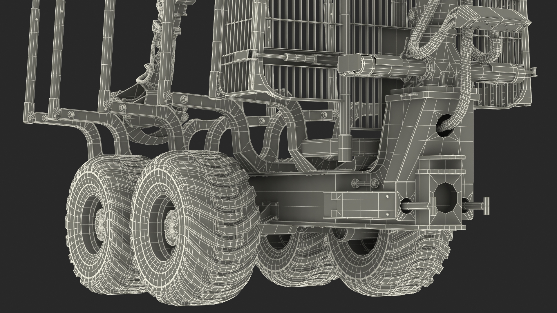 Log Loader Trailer Dirty 3D model