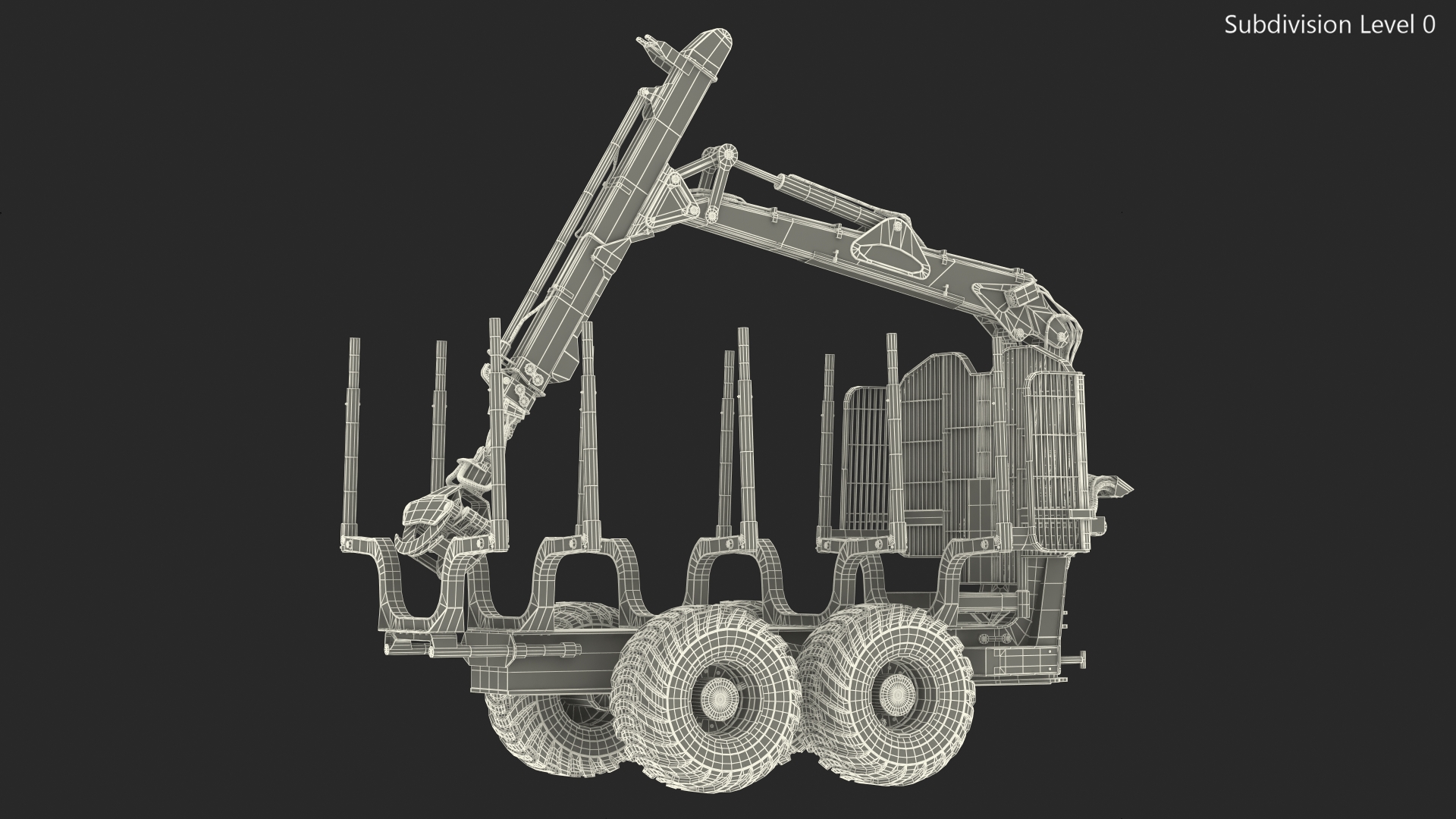 Log Loader Trailer Dirty 3D model