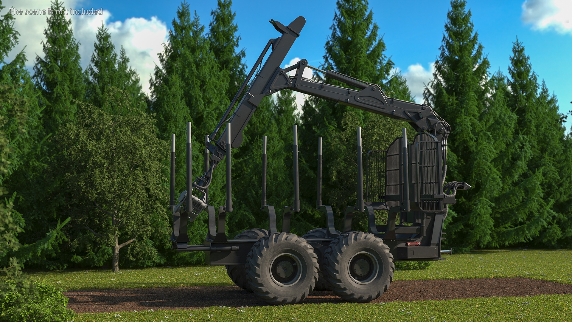 Log Loader Trailer Dirty 3D model