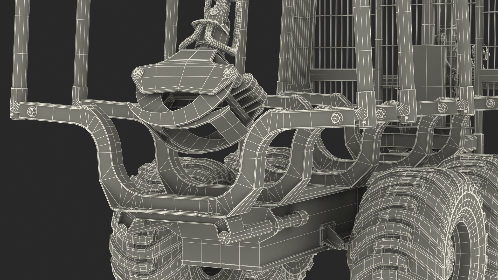 Log Loader Trailer Dirty 3D model