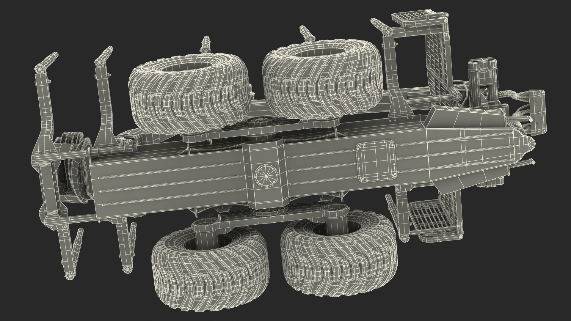 Log Loader Trailer Dirty 3D model