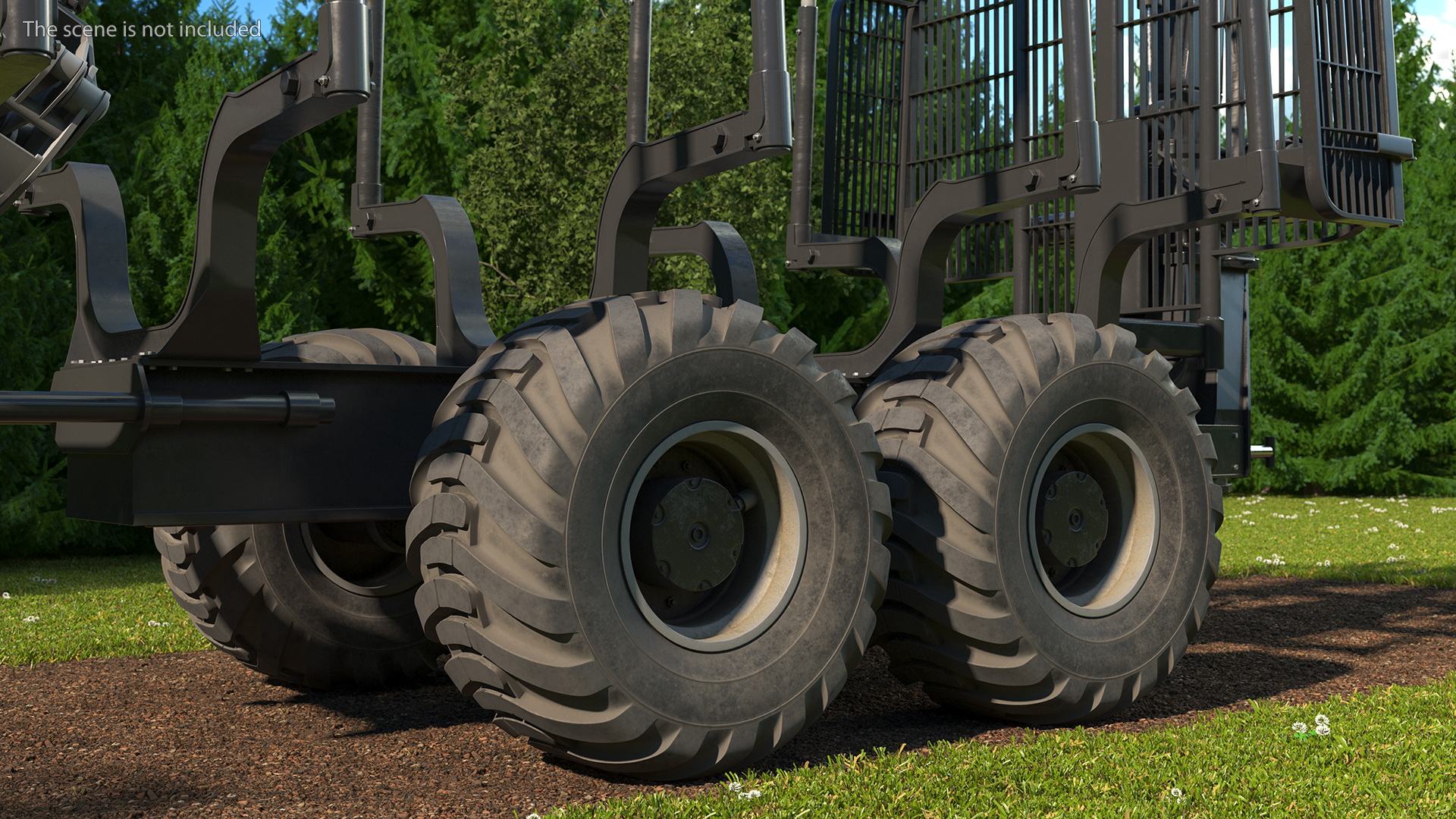 Log Loader Trailer Dirty 3D model
