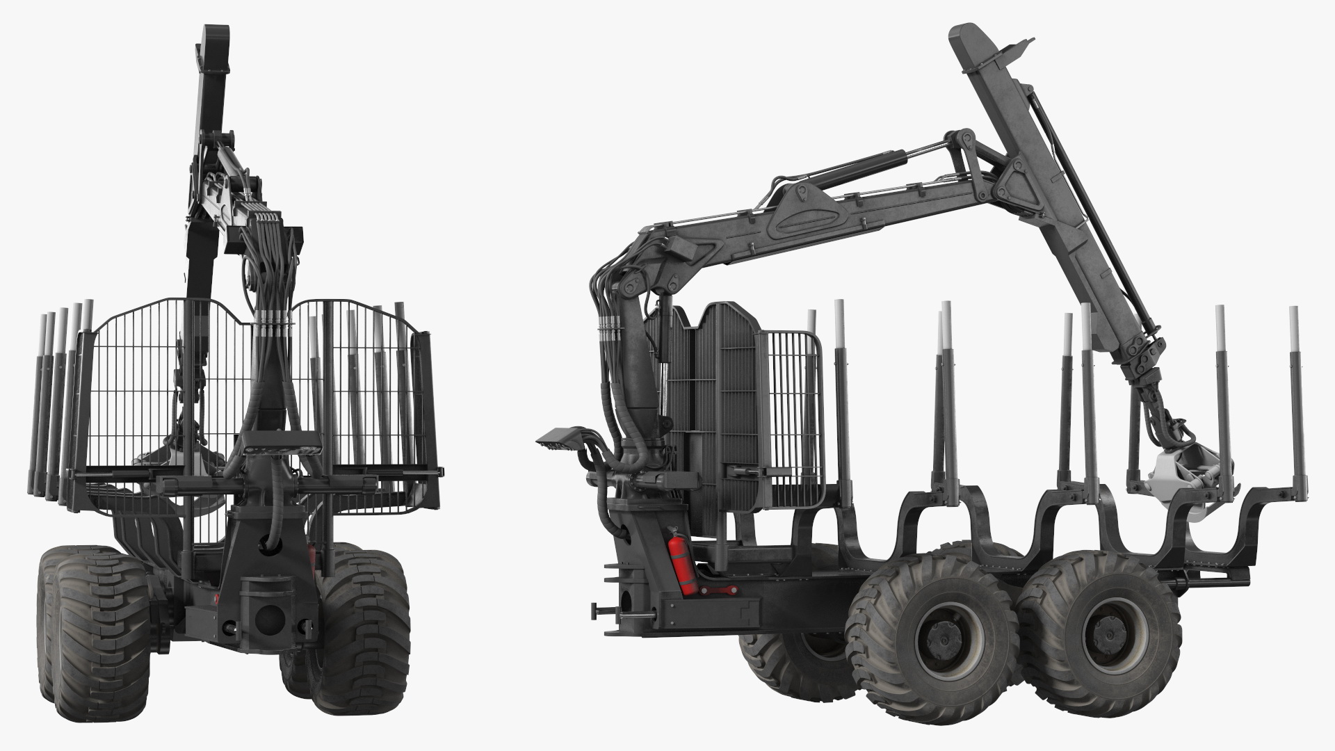Log Loader Trailer Dirty 3D model