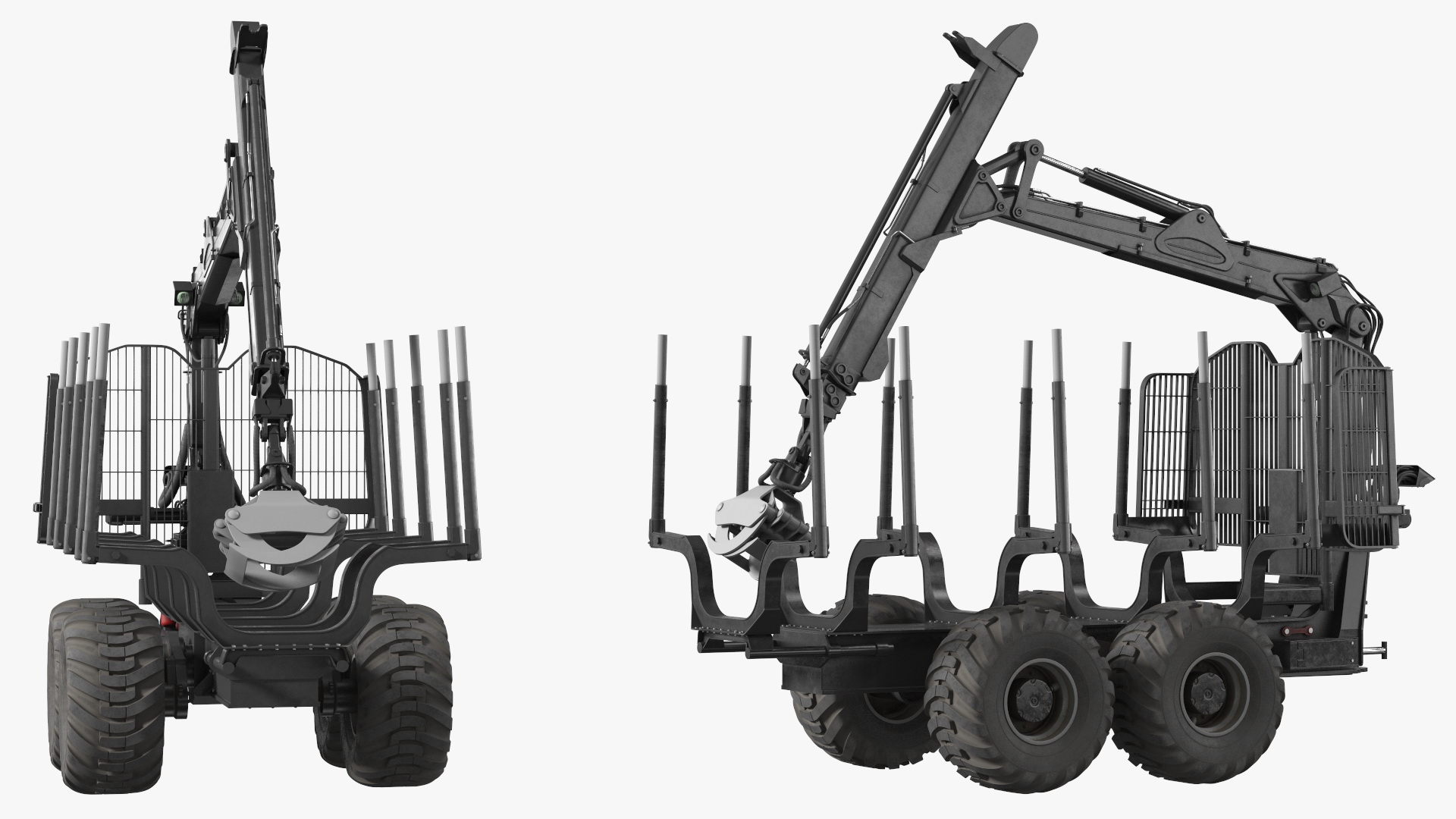 Log Loader Trailer Dirty 3D model