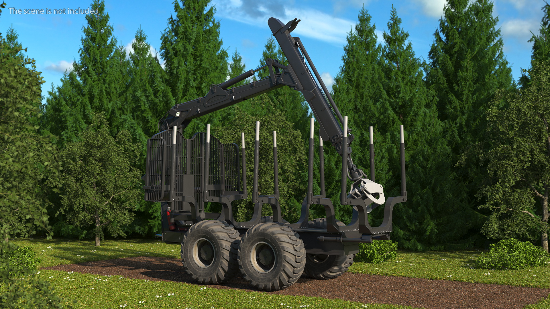 Log Loader Trailer Dirty 3D model