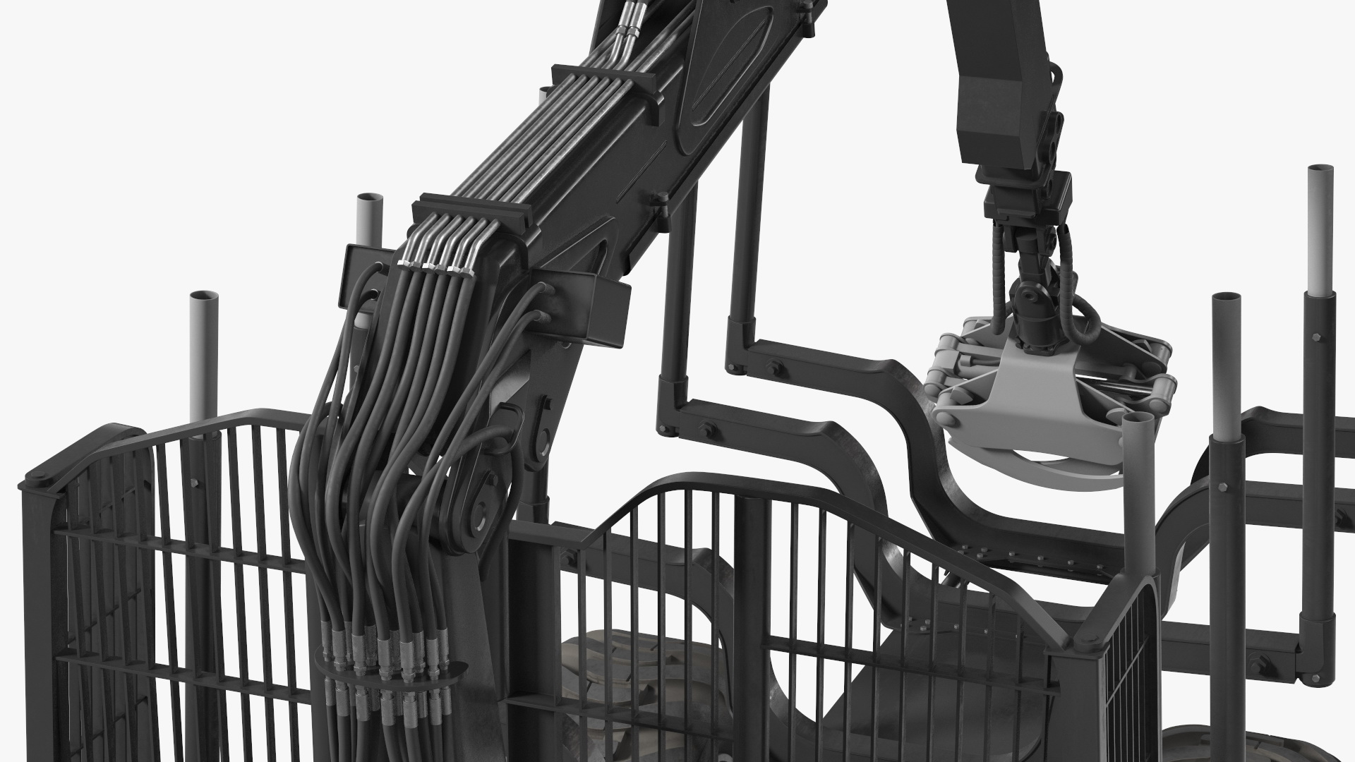 Log Loader Trailer Dirty 3D model