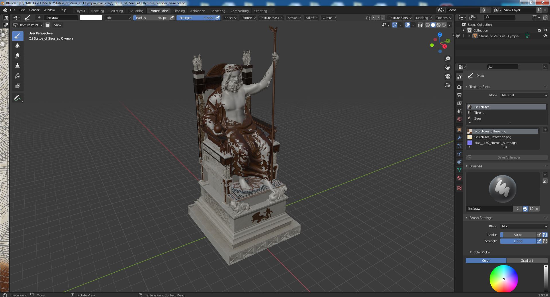 3D model Statue of Zeus at Olympia
