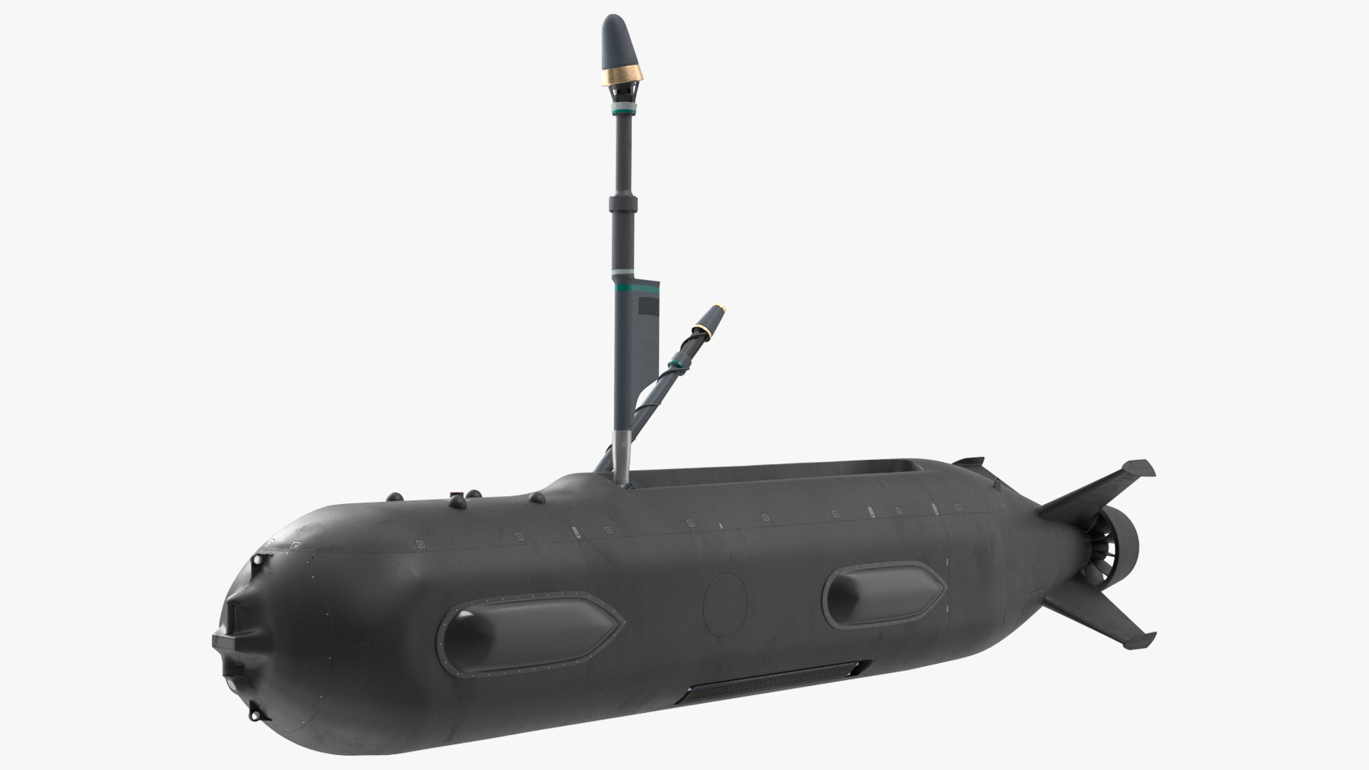 3D Boeing Orca AUV with Raised Antennas
