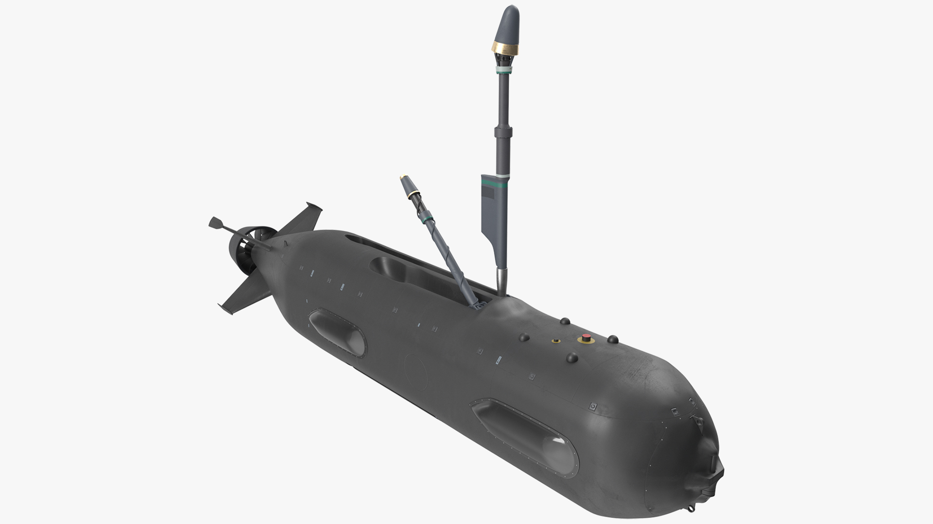 3D Boeing Orca AUV with Raised Antennas