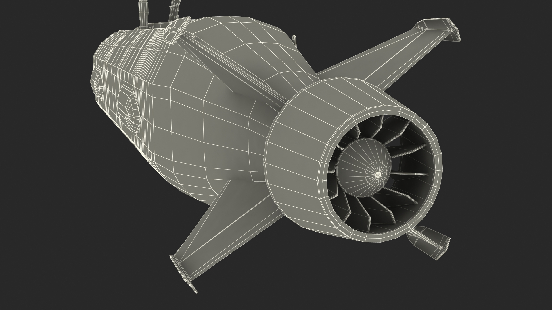 3D Boeing Orca AUV with Raised Antennas