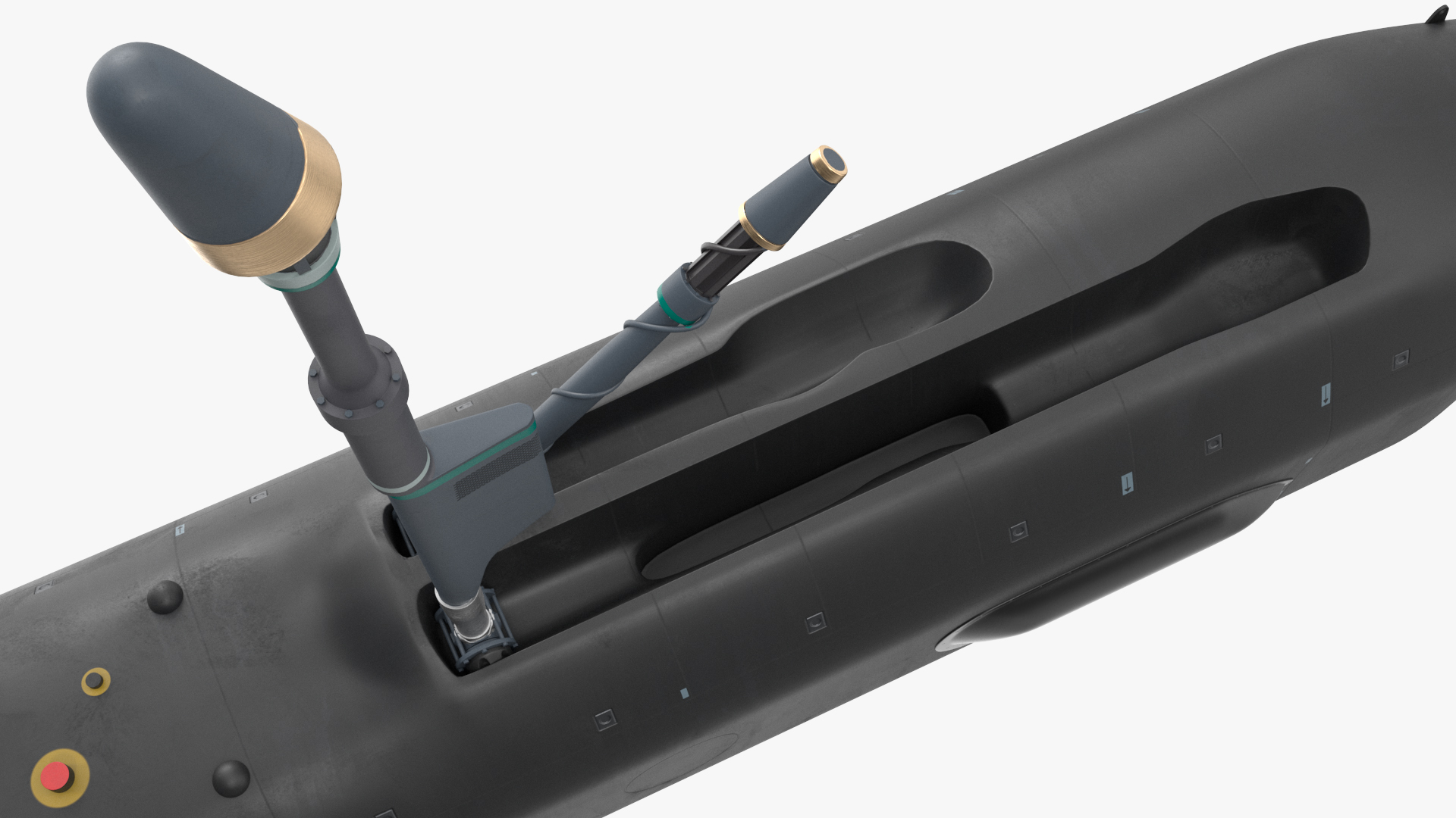 3D Boeing Orca AUV with Raised Antennas