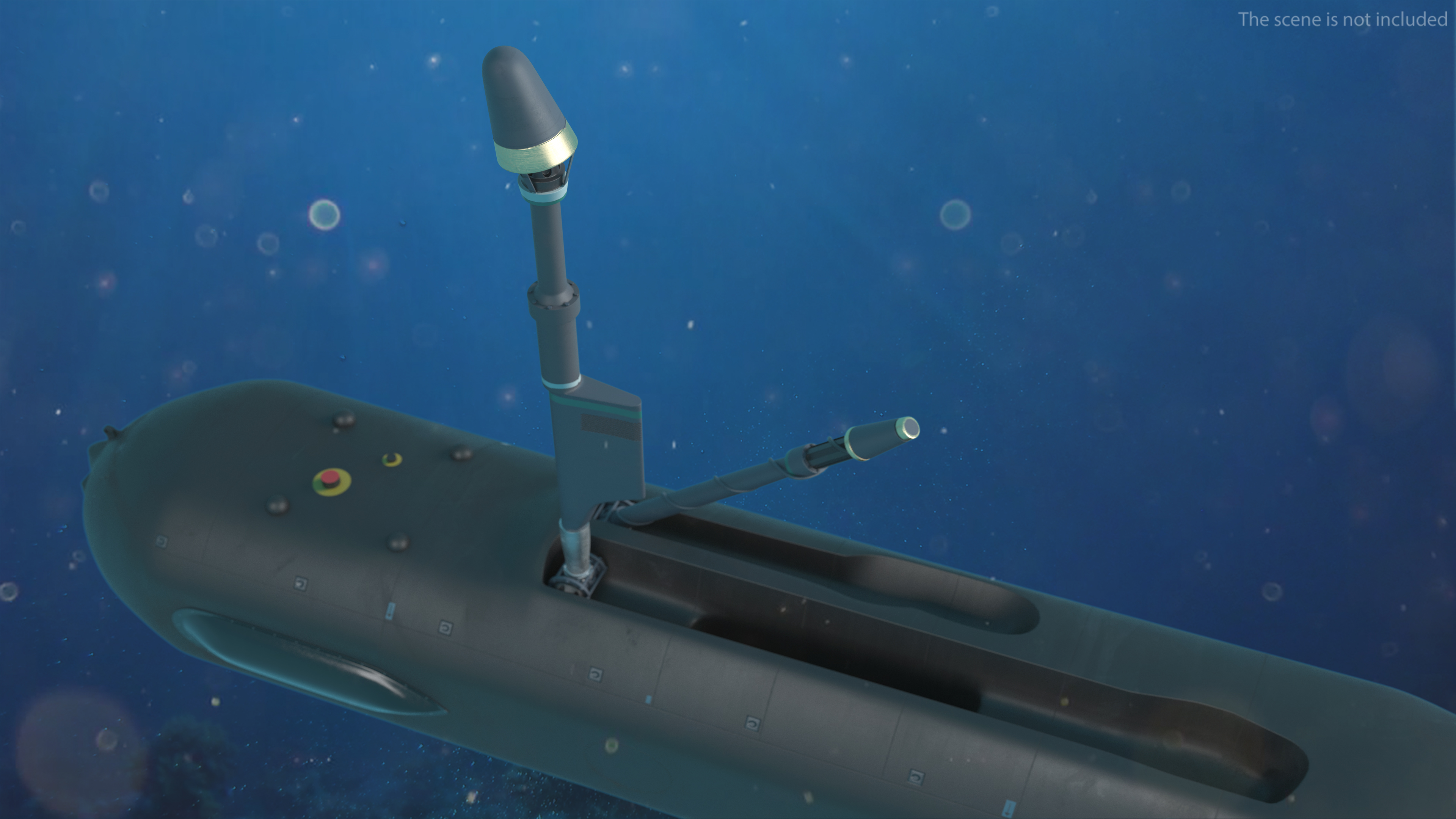 3D Boeing Orca AUV with Raised Antennas