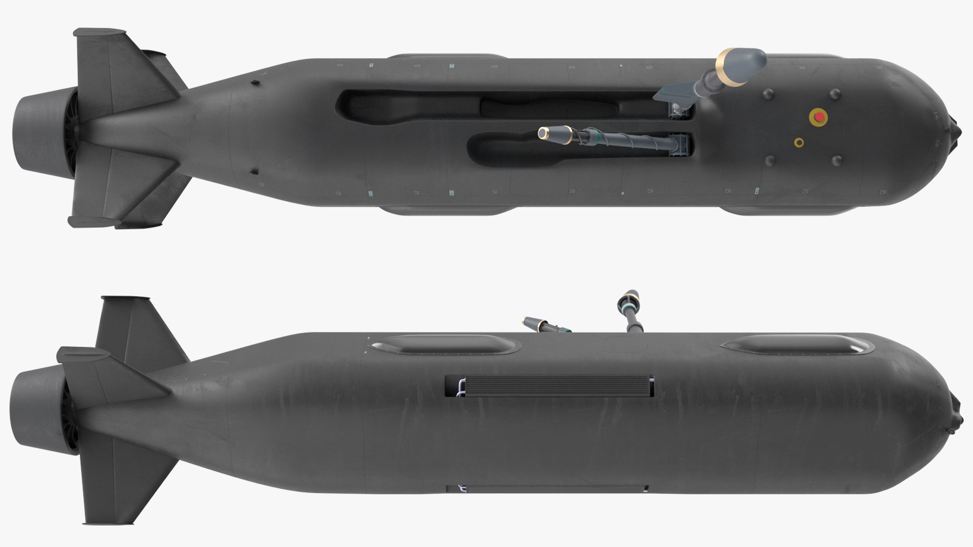 3D Boeing Orca AUV with Raised Antennas
