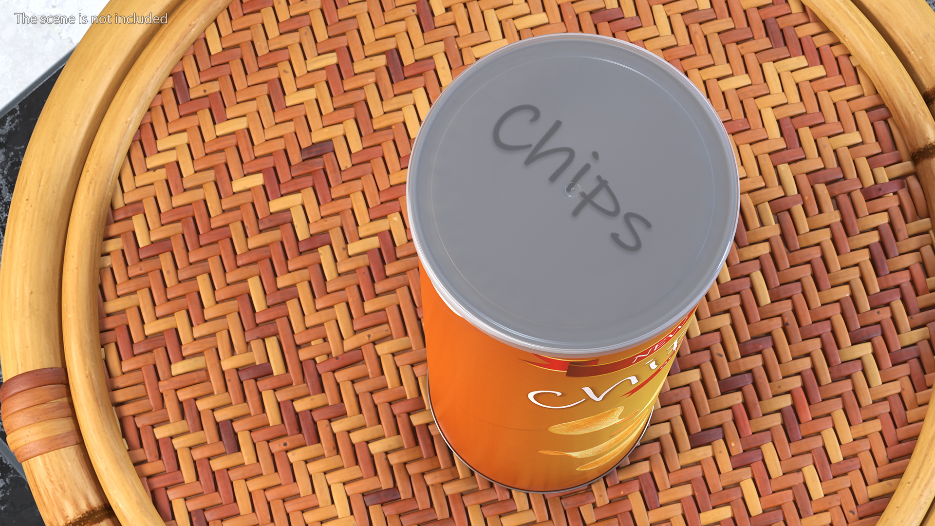 3D Potato Chips in Tube Package model
