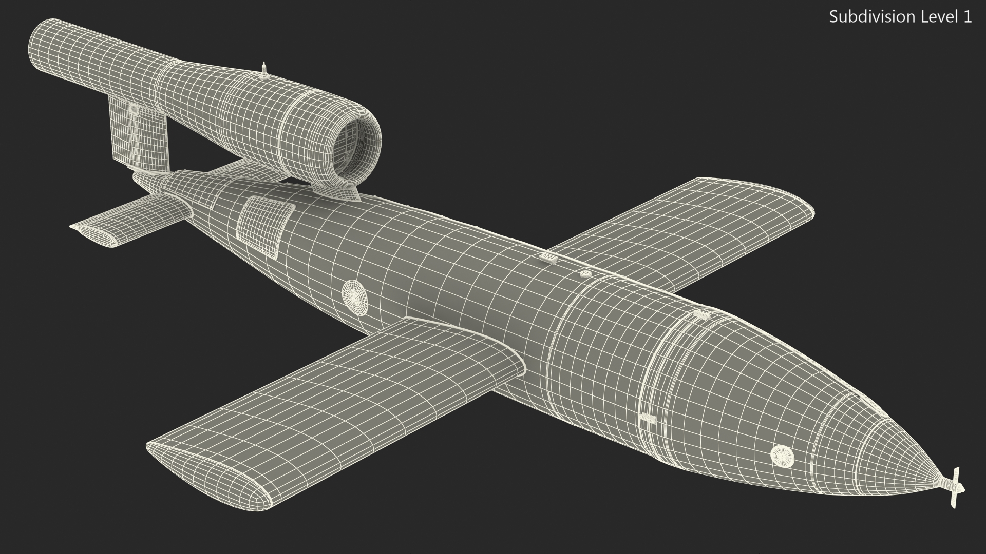 3D German V1 Flying Bomb Buzz Bomb