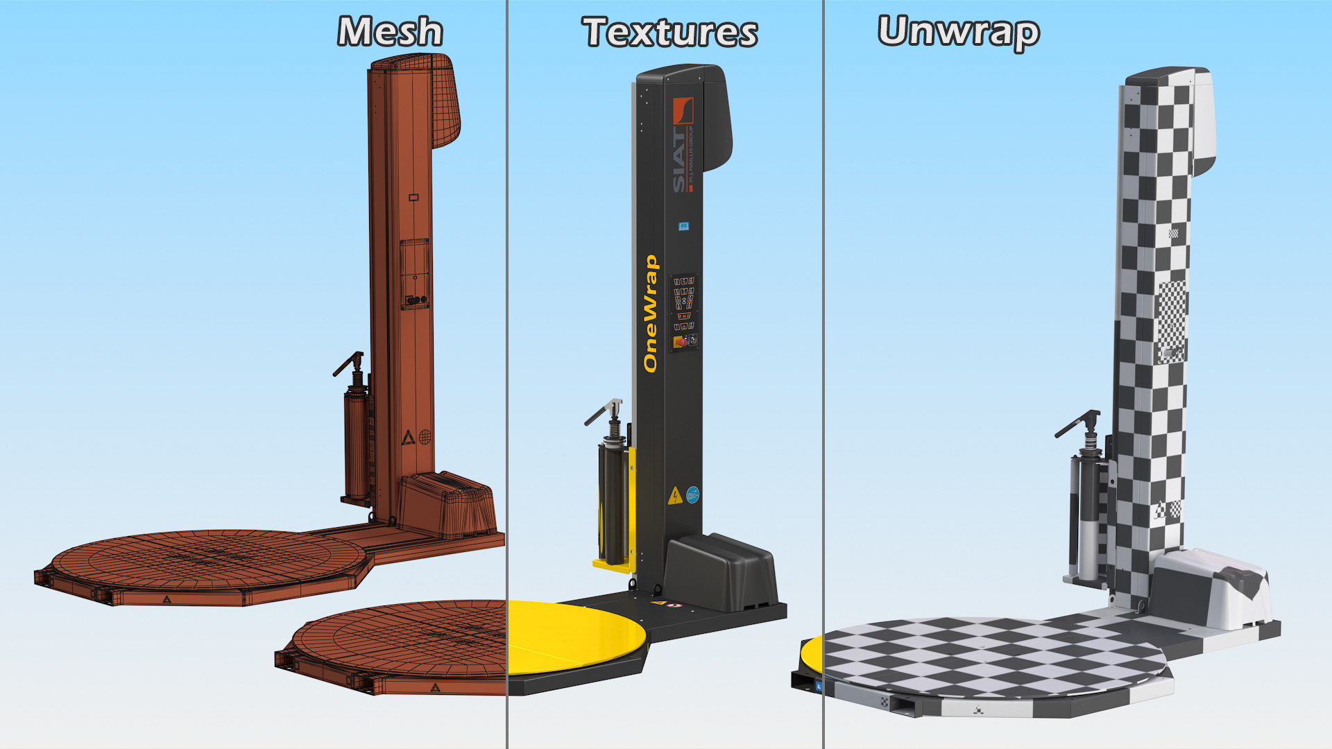 3D model ONEWRAP Semi Automatic Stretch Wrapper Rigged
