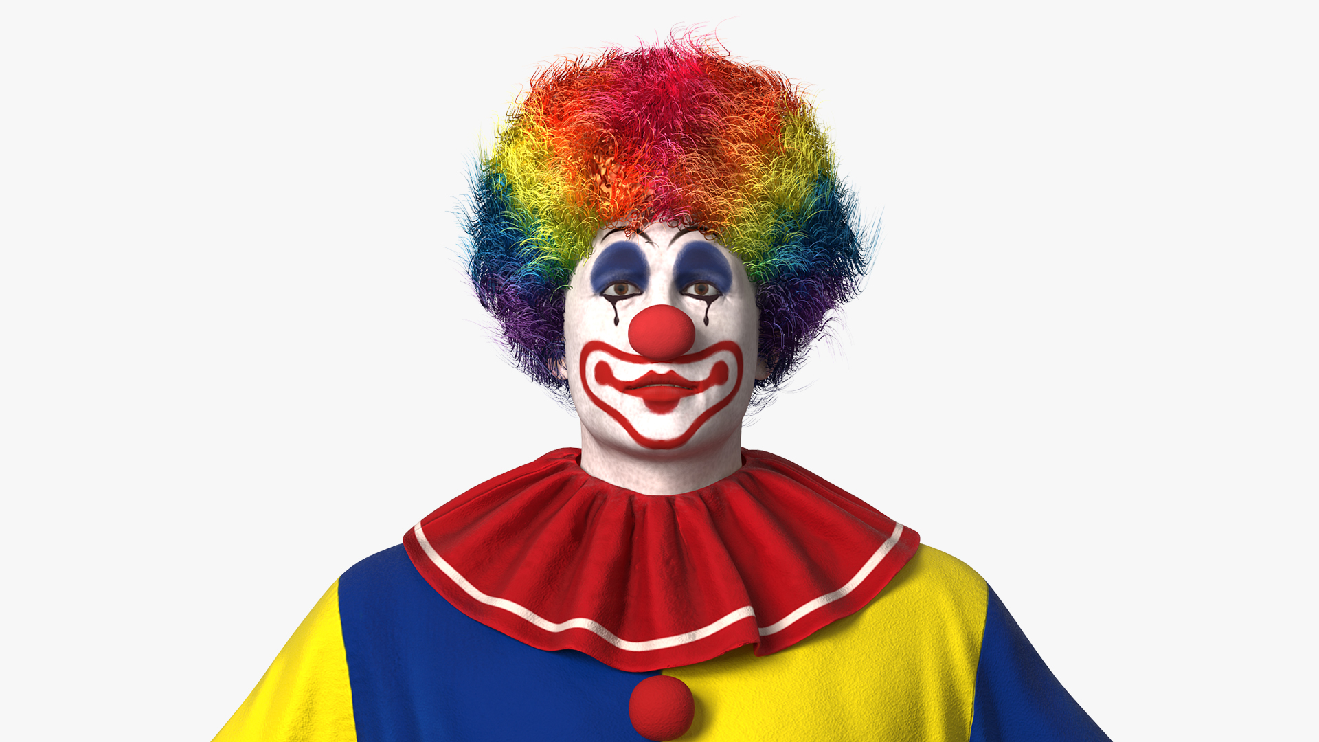 Adult Clown Suit Rigged Fur 3D