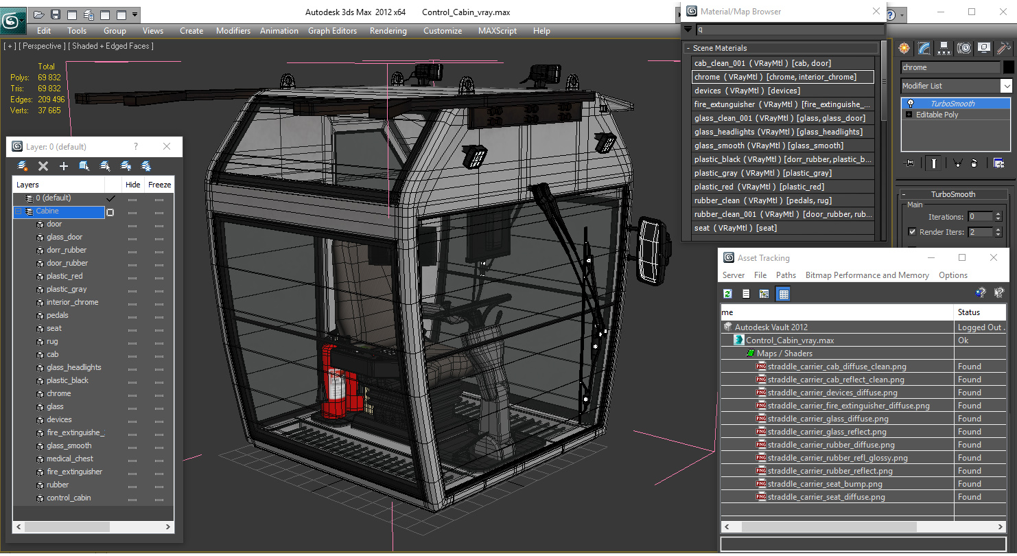 3D Control Cabin model
