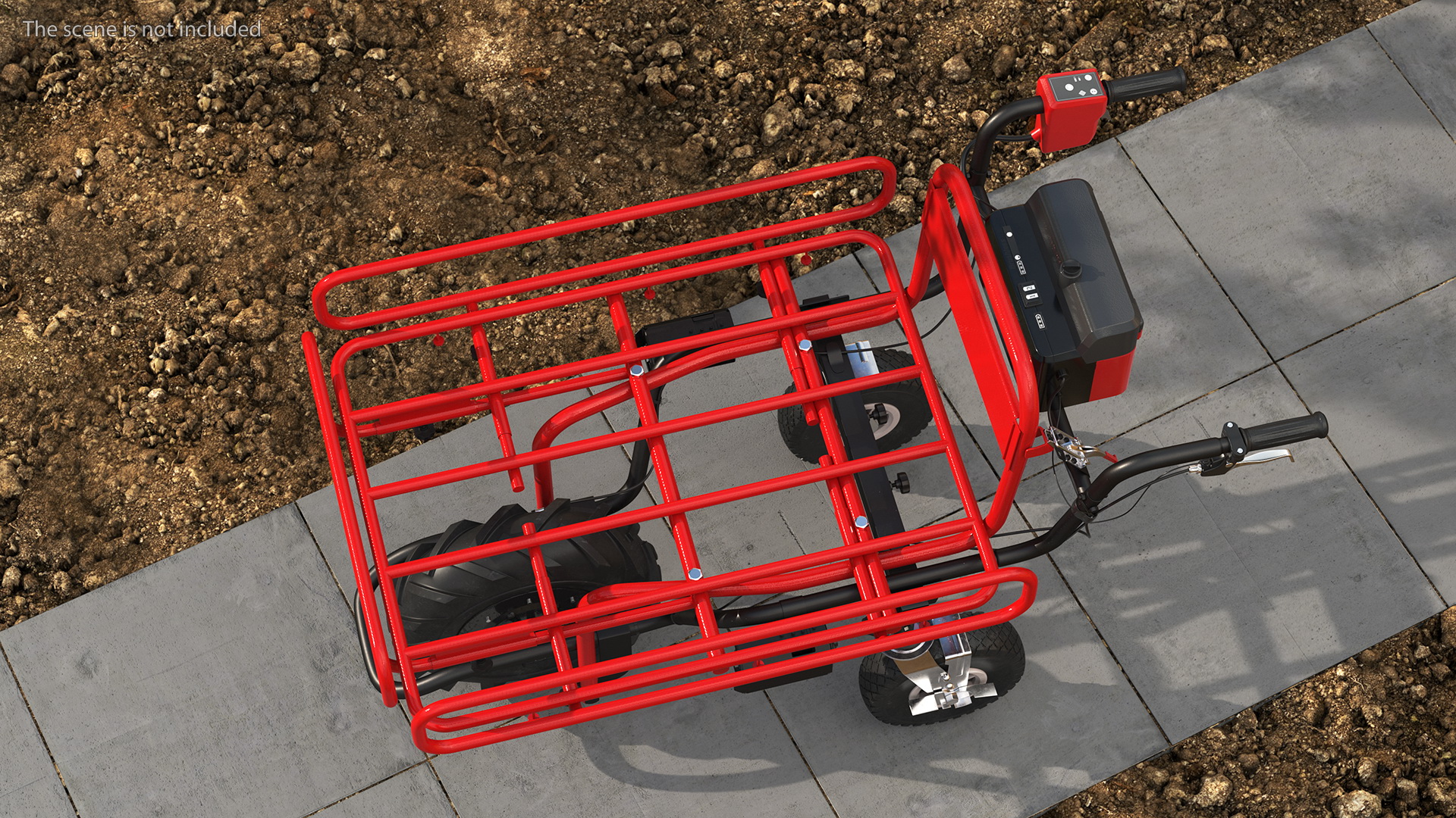 3D Battery Powered Wheelbarrow with Pipe Frame model