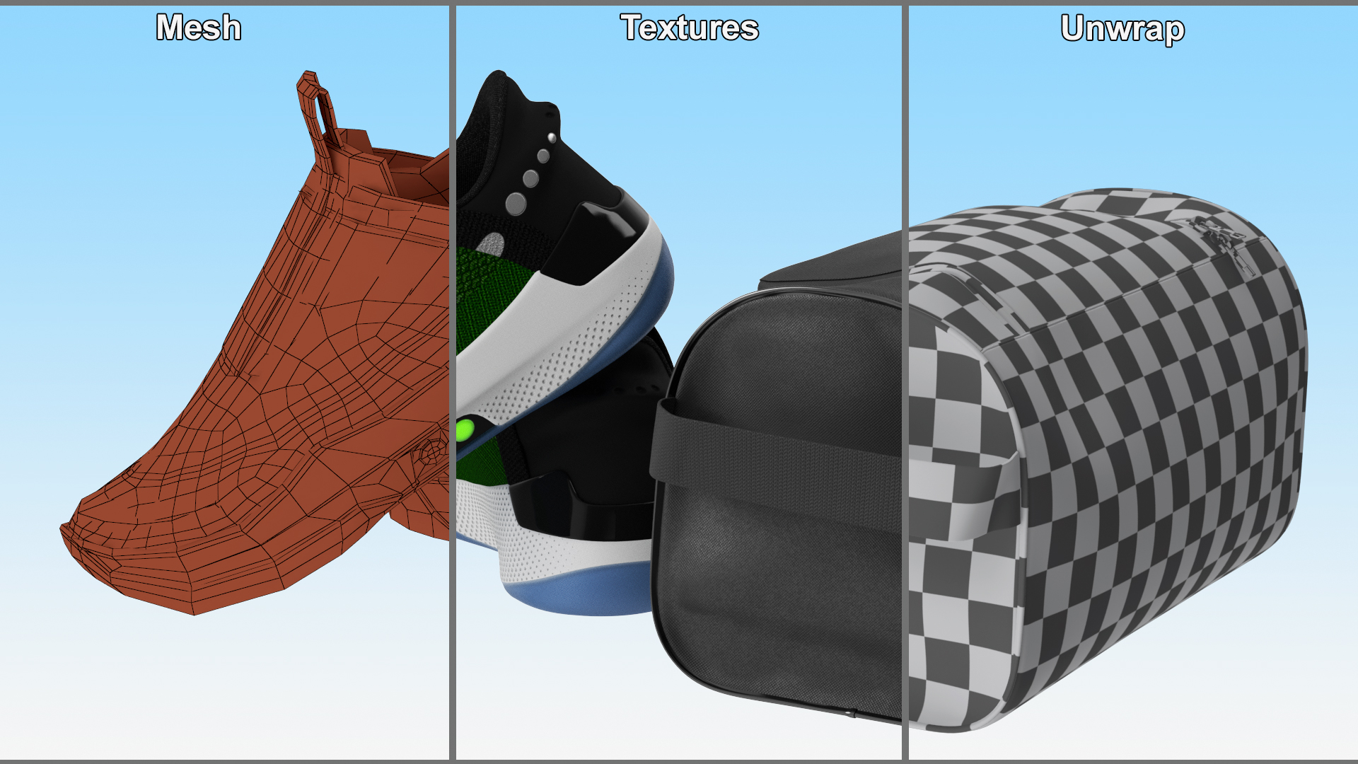 Sport Shoe Bag and Sneakers 3D