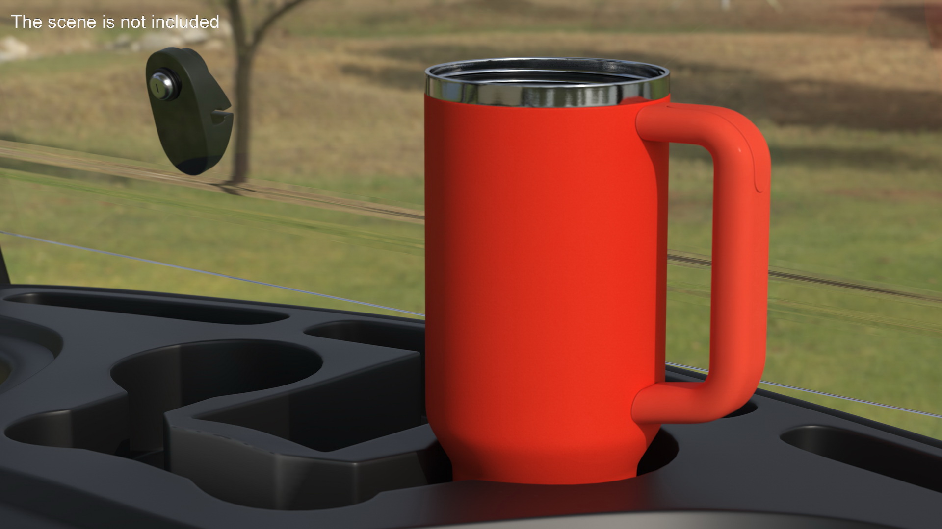 3D Open Travel Tumbler Red model
