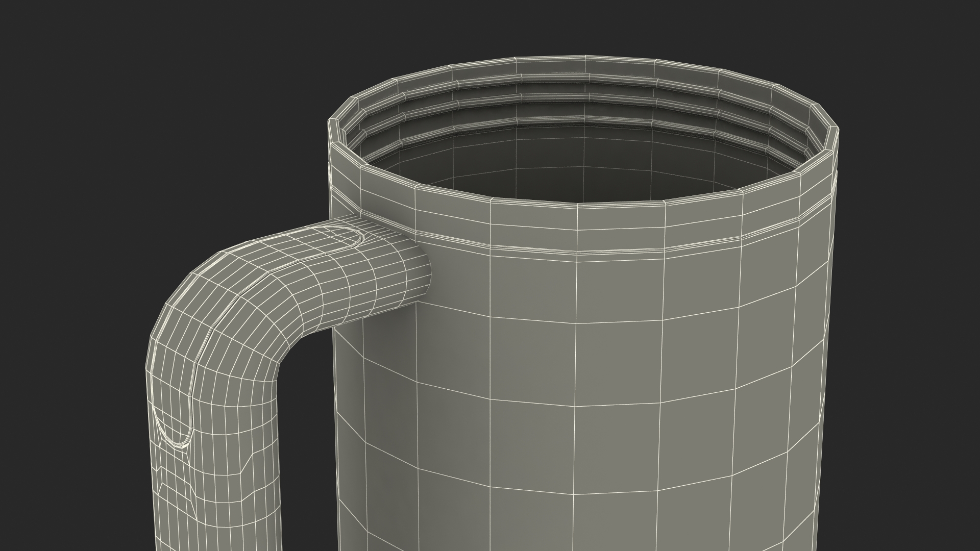 3D Open Travel Tumbler Red model